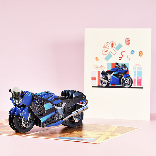 Motorbike Pop Up Card | 3D Card | Moto | Bike | Rider | Biker | Gift