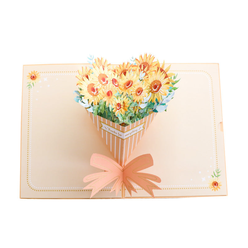 Flower Bouquet Pop Up Card - 3 Styles