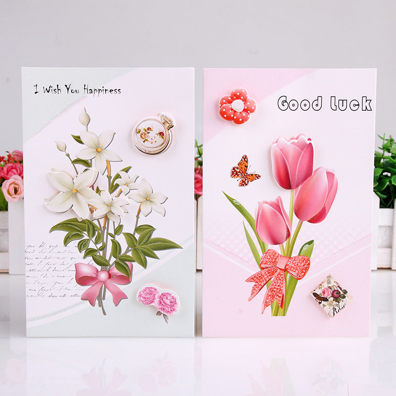 Best Wishes Greeting Cards - Bouquet Series - Set of 8 Cards