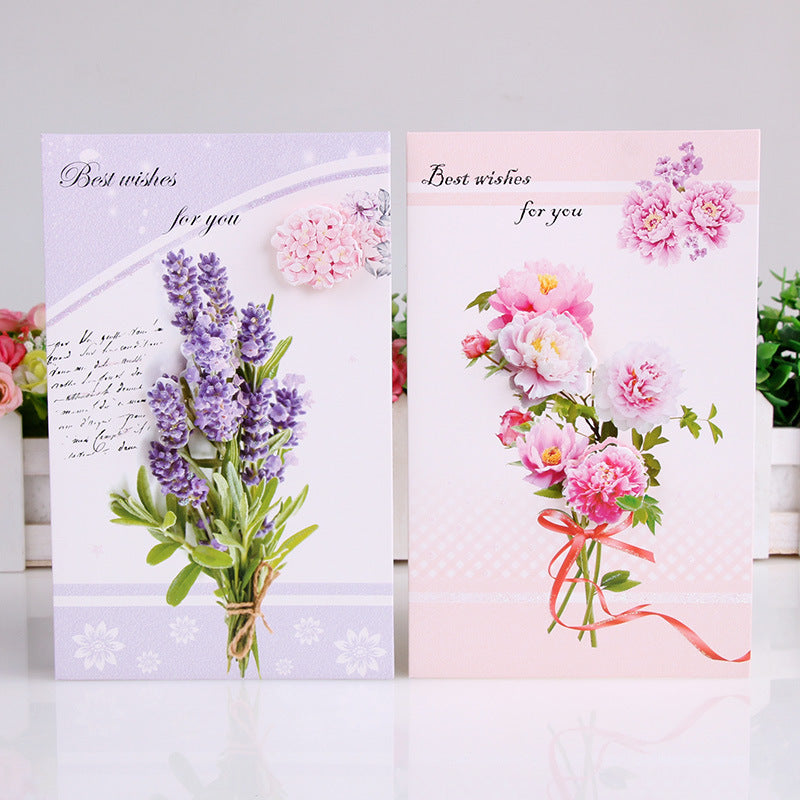 Best Wishes Greeting Cards - Bouquet Series - Set of 8 Cards