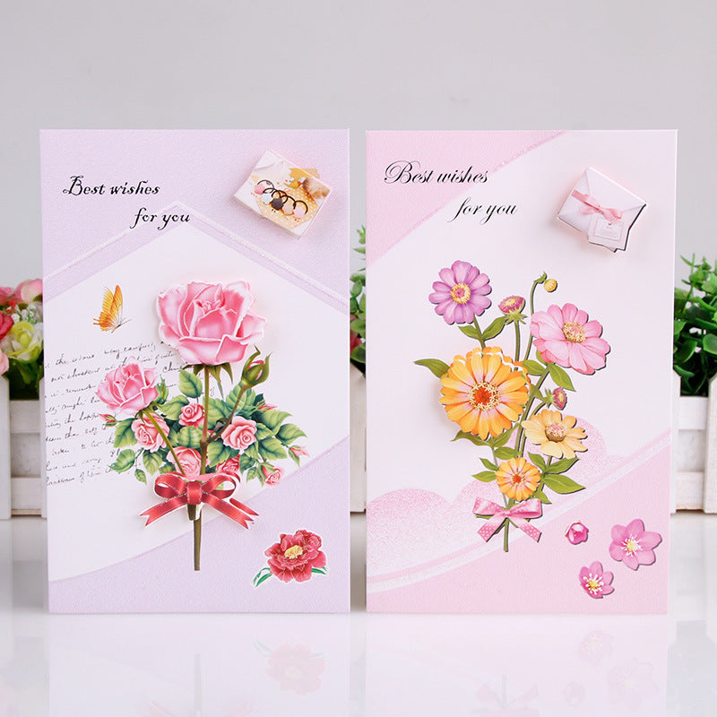 Best Wishes Greeting Cards - Bouquet Series - Set of 8 Cards