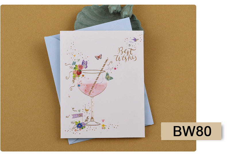 Best Wishes Cards - Butterfly Series - Set of 3 Greeting Cards