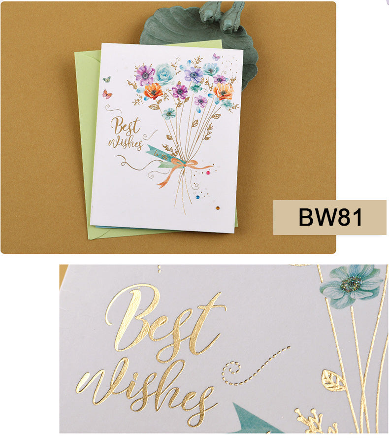 Best Wishes Cards - Butterfly Series - Set of 3 Greeting Cards