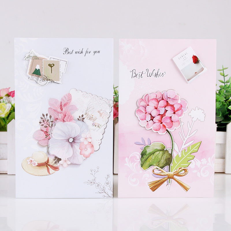 Best Wishes Greeting Cards - Green Series - Set of 8 Cards