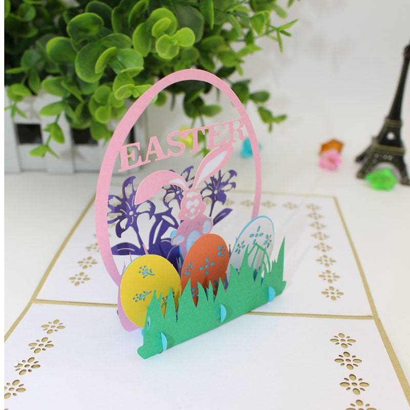 Easter Pop Up Card - Bunny in Basket