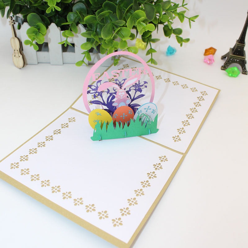 Easter Pop Up Card - Bunny in Basket