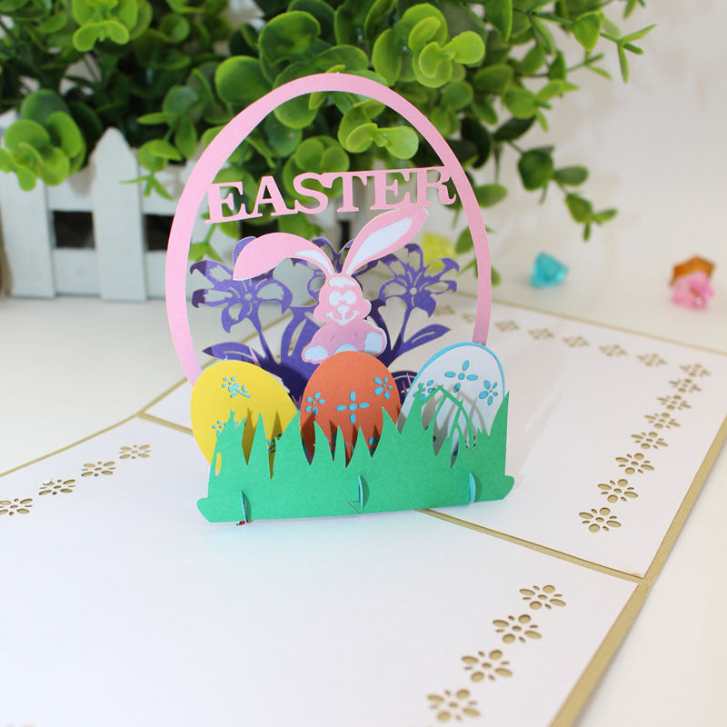 Easter Pop Up Card - Bunny in Basket