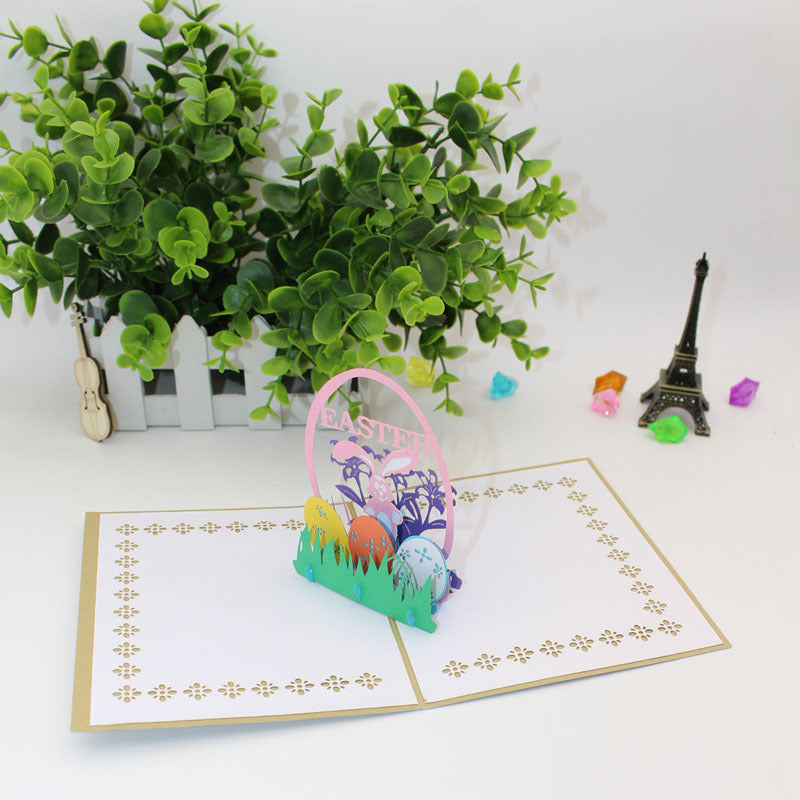 Easter Pop Up Card - Bunny in Basket