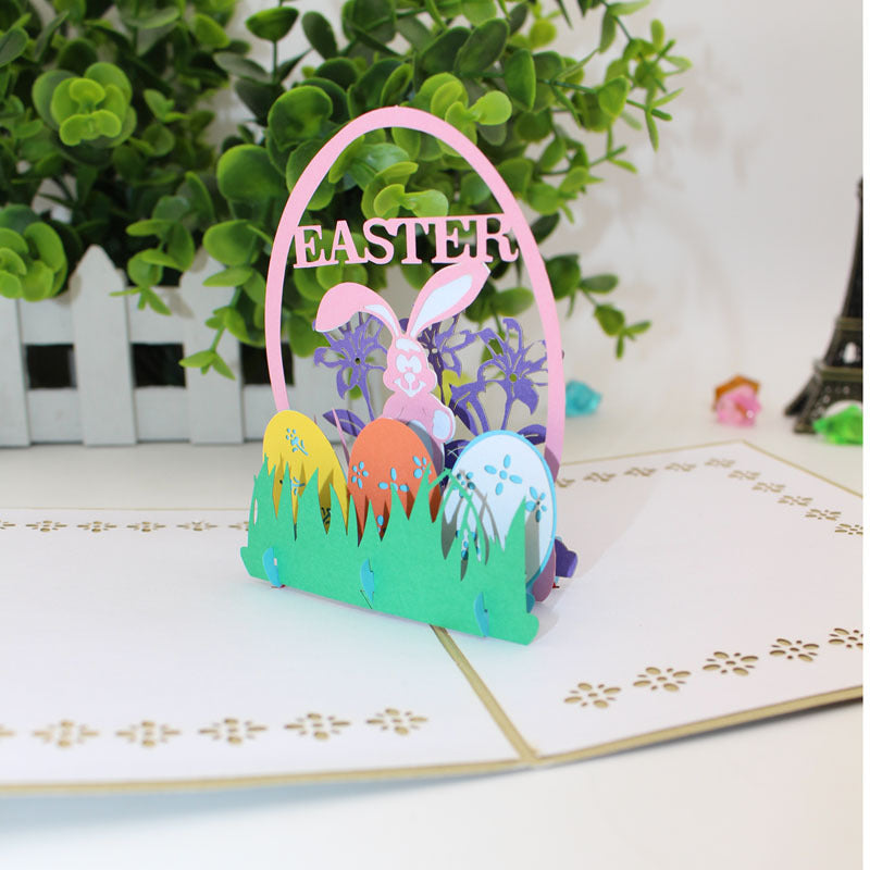 Easter Pop Up Card - Bunny in Basket