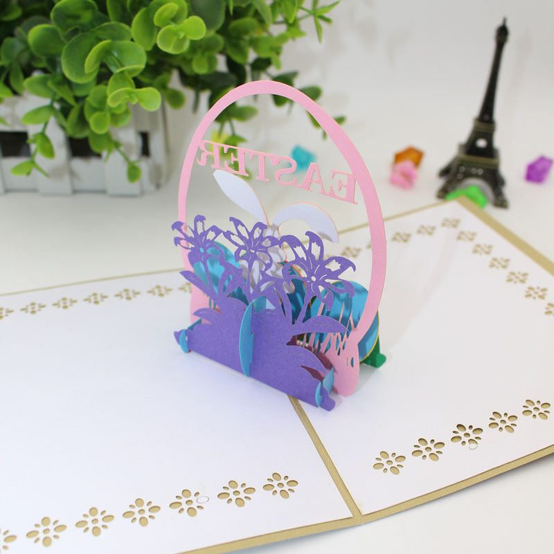 Easter Pop Up Card - Bunny in Basket