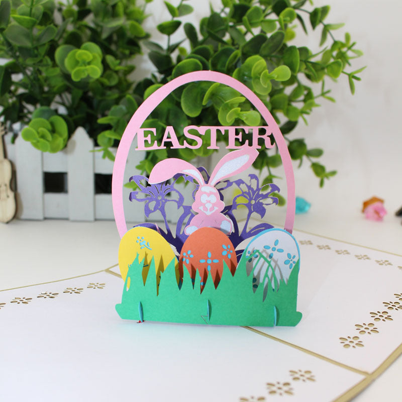 Easter Pop Up Card - Bunny in Basket