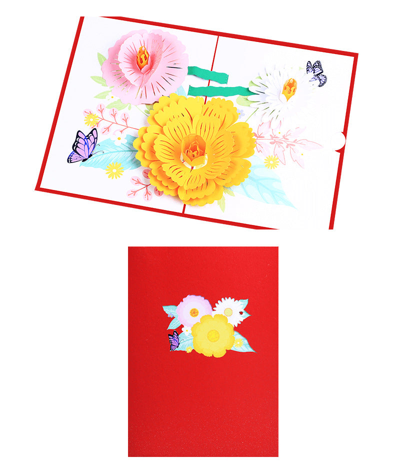 Summer Flowers Pop Up Card - 2 Colours