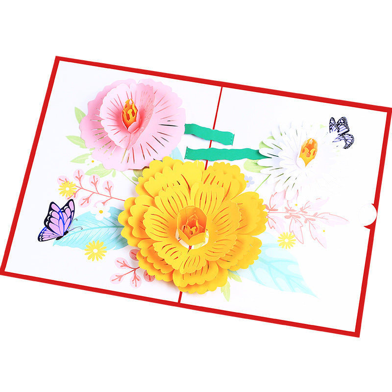 Summer Flowers Pop Up Card - 2 Colours