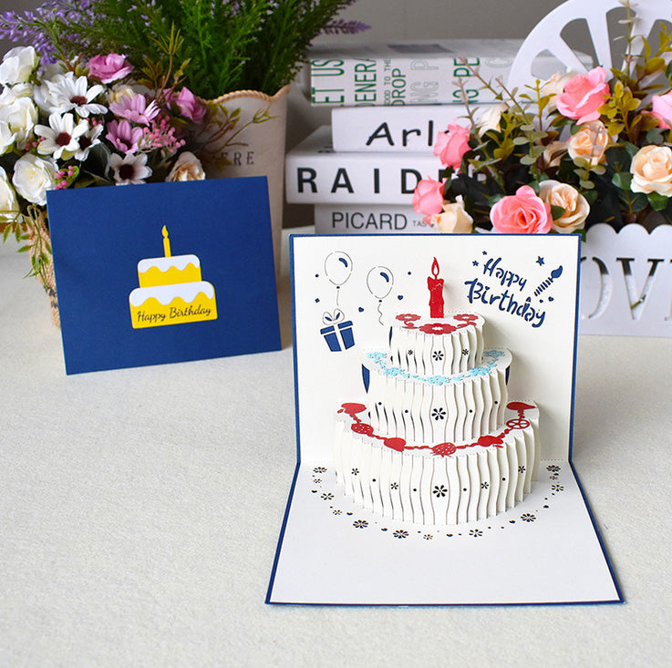 3D Pop Up Card | Birthday Card | Greeting Card | Birthday Cake | Gift | 3 Styles