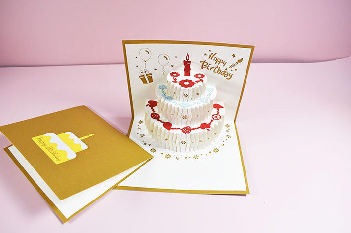 3D Pop Up Card | Birthday Card | Greeting Card | Birthday Cake | Gift | 3 Styles