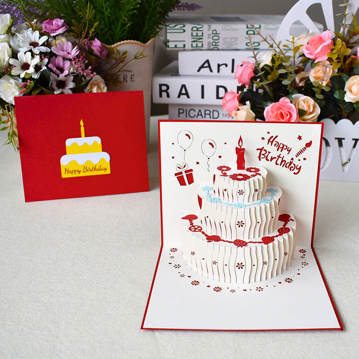 3D Pop Up Card | Birthday Card | Greeting Card | Birthday Cake | Gift | 3 Styles