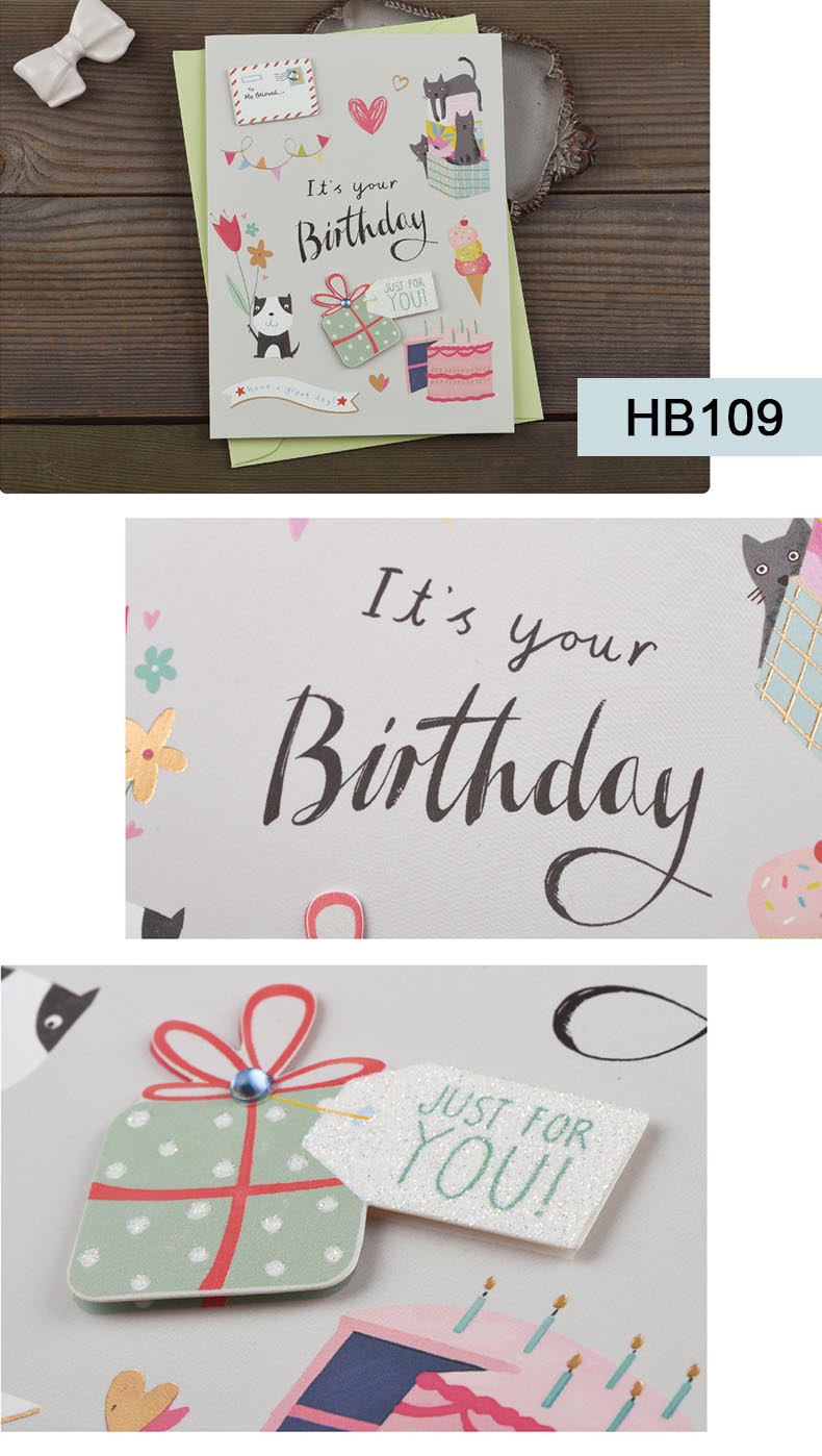 Birthday Cards - Watercolour Series - Set of 4 Cards