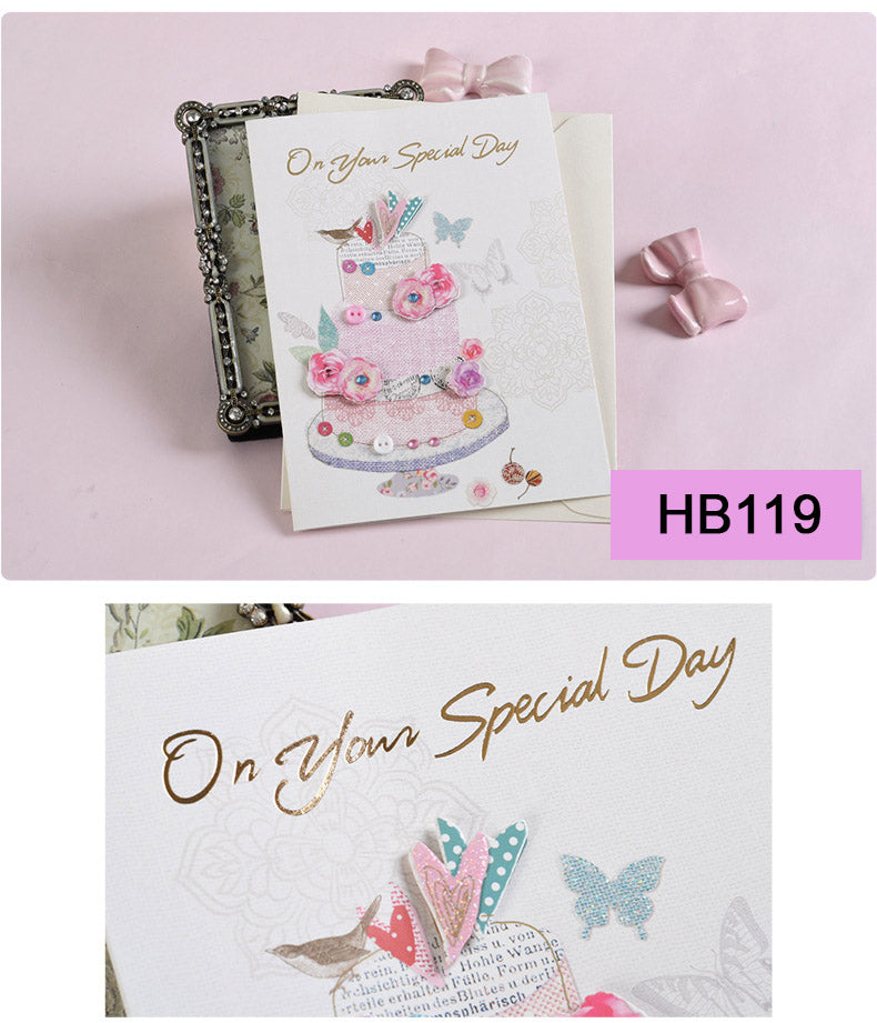 Birthday Cards - Sketched Series - set of 4 Greeting Cards