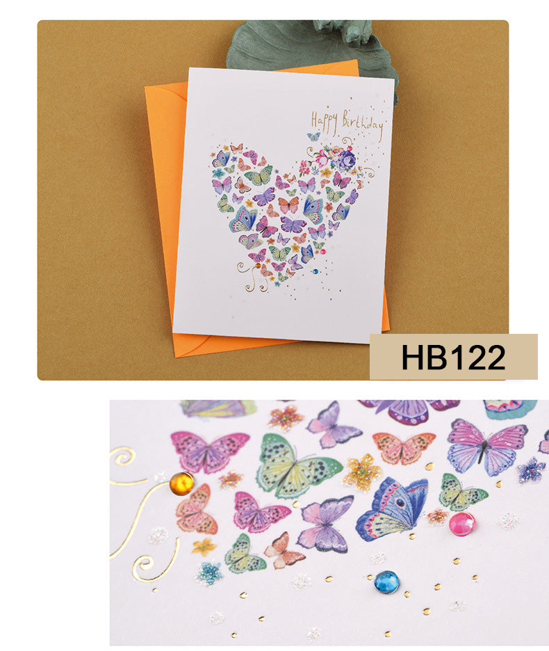 Birthday Cards - Butterfly Series - Set of 3 Greeting Cards