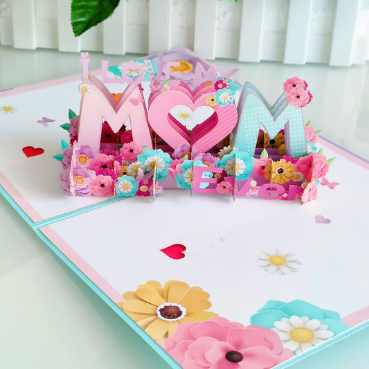 Mothers Day Pop Up Card | 3D Card | Best Mom Ever | Greeting Card | For Mum | Gift