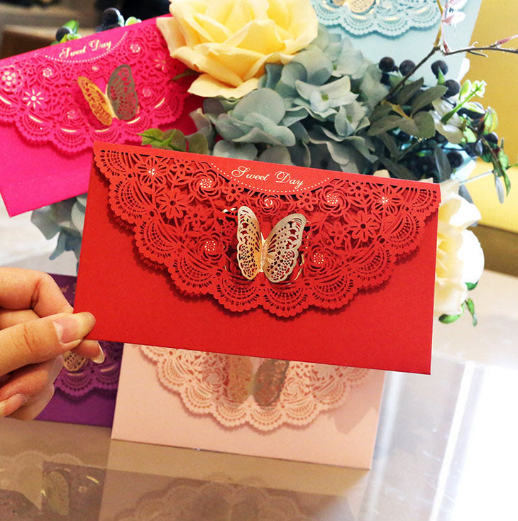 Various Colours Lace Theme Money Envelope