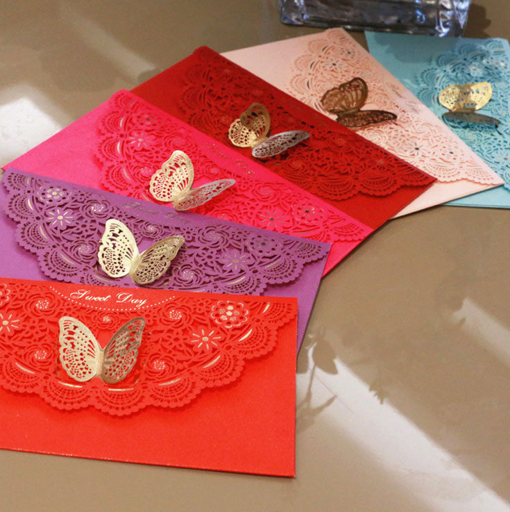 Various Colours Lace Theme Money Envelope