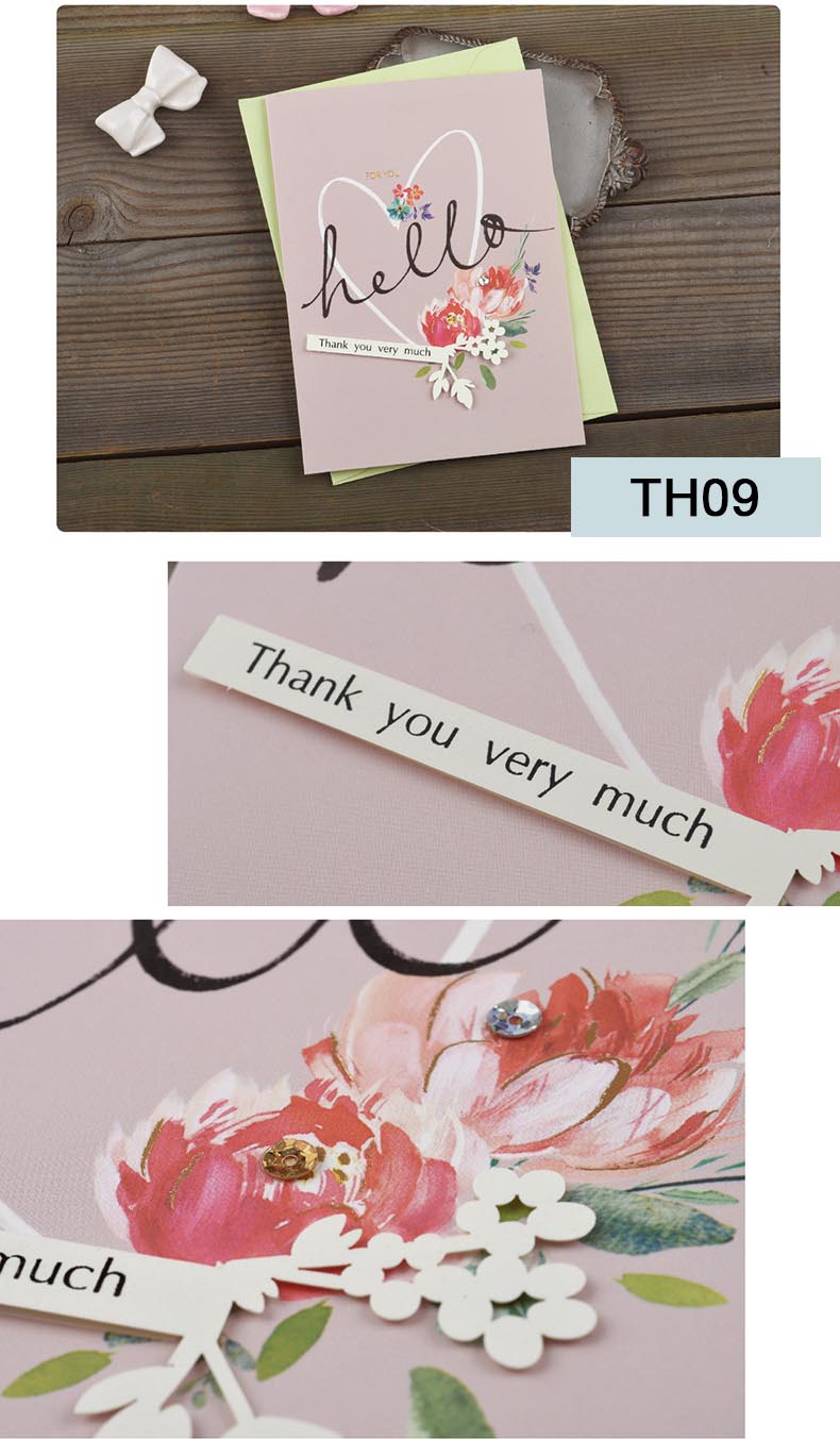 Thank You Cards - Watercolour Series - Set of 2 Greeting Cards