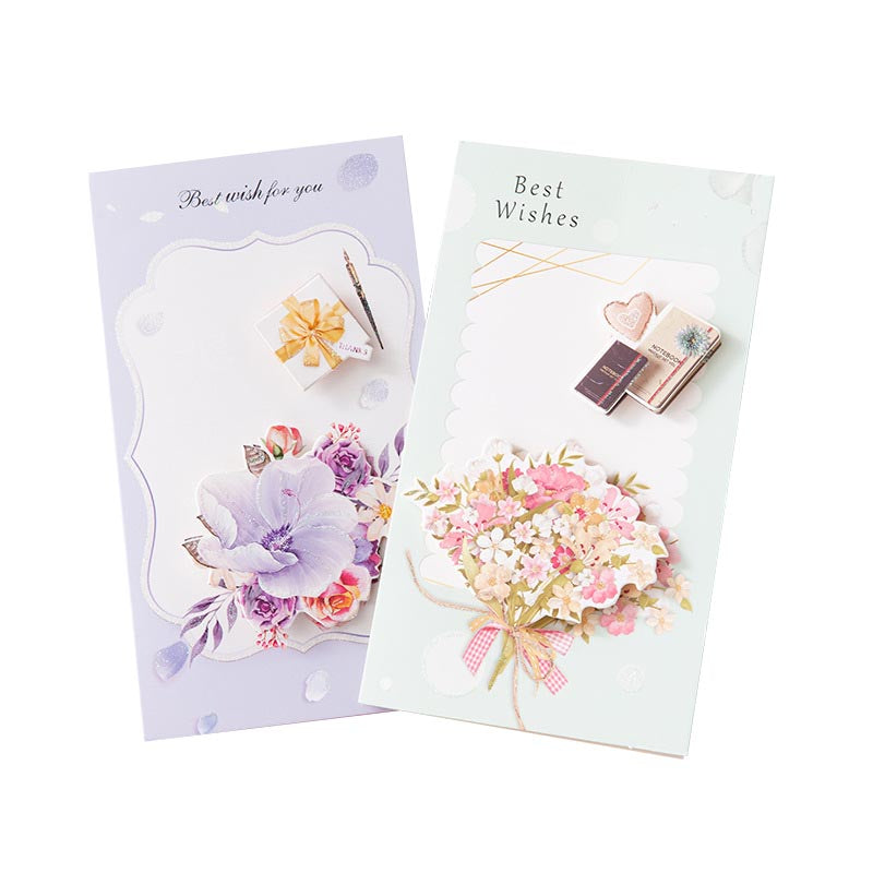 Best Wishes Greeting Cards - Memories Series - Set of 8 Cards