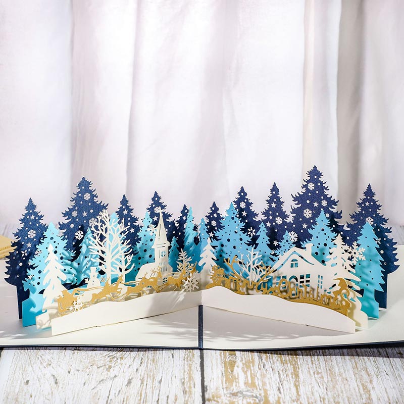 Christmas Card - Winter Night in the Forest