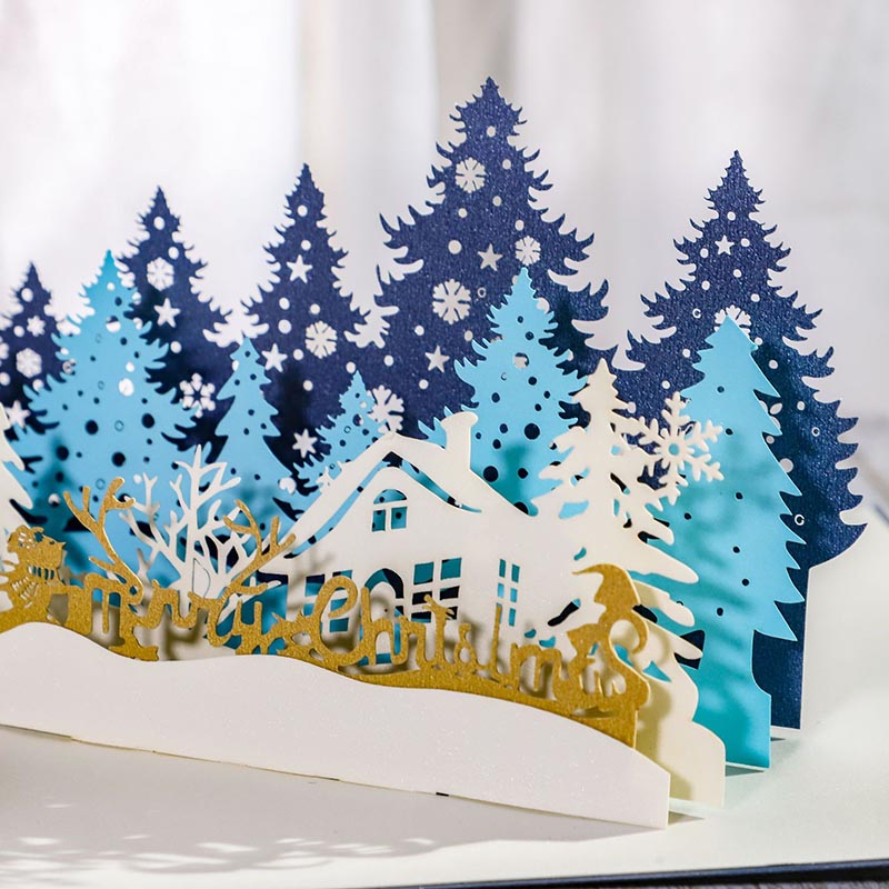 Christmas Card - Winter Night in the Forest