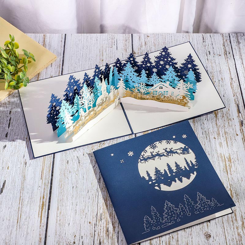 Christmas Card - Winter Night in the Forest