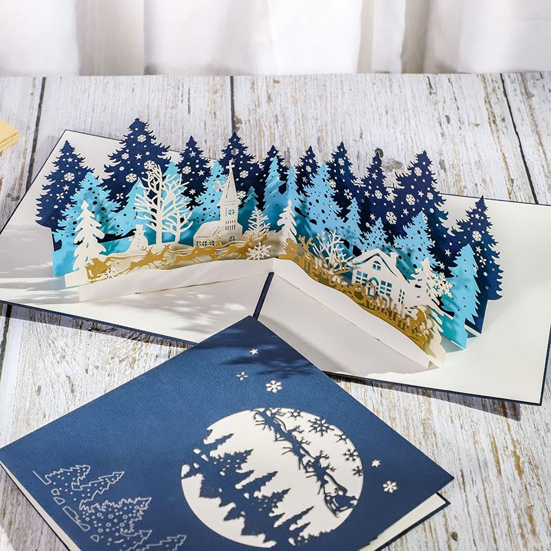 Christmas Card - Winter Night in the Forest
