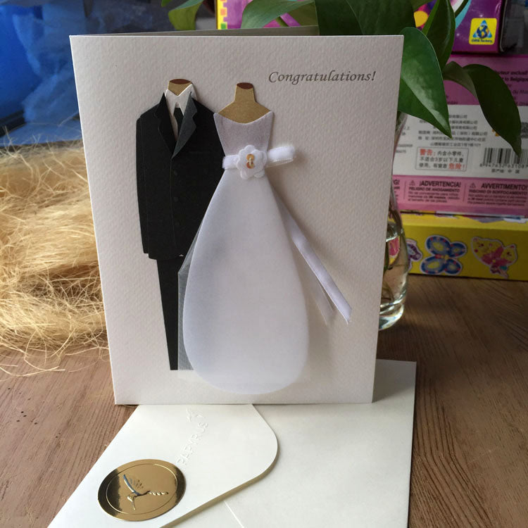 Bride and Groom Wedding Card