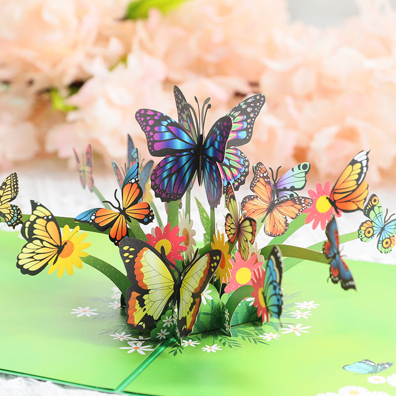 Butterflies in the Garden Pop Up Card