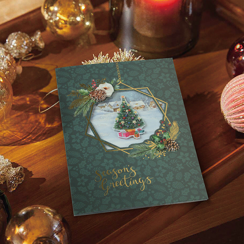 Christmas Cards Set with Hollow Window - Pack of 6