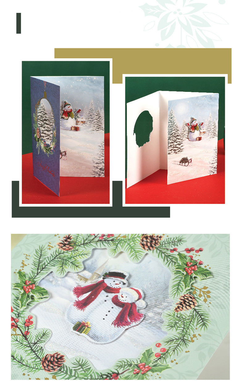 Christmas Cards Set with Hollow Window - Pack of 6