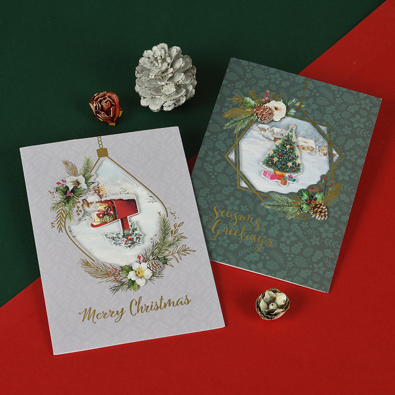 Christmas Cards Set with Hollow Window - Pack of 6