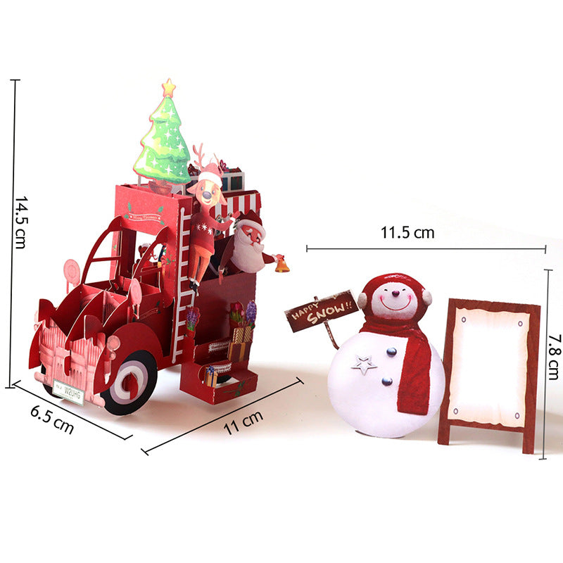 Red Christmas Truck 3D Card