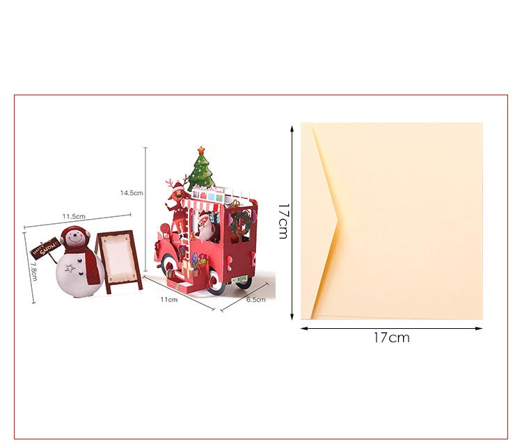 Red Christmas Truck 3D Card