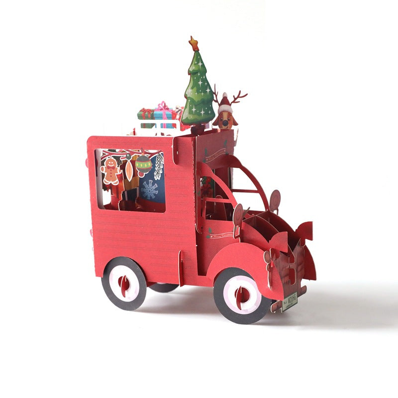 Red Christmas Truck 3D Card