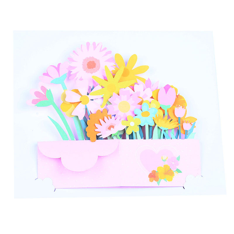 Summer Flowers Pop Up Card