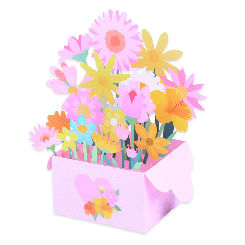 Summer Flowers Pop Up Card