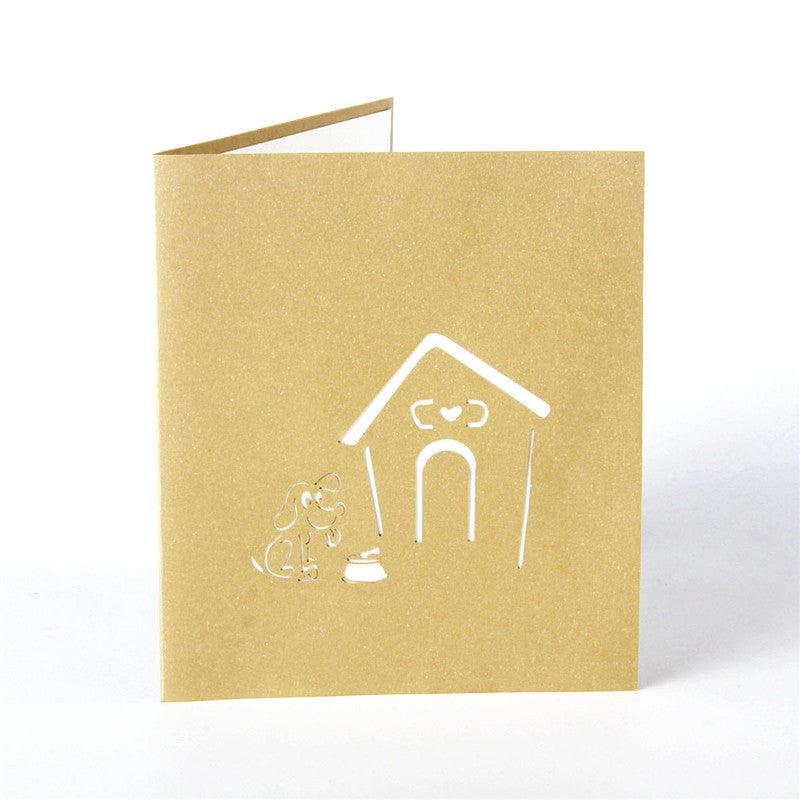 Dalmatian in Doghouse Pop Up Card - Q&T 3D Cards and Envelopes