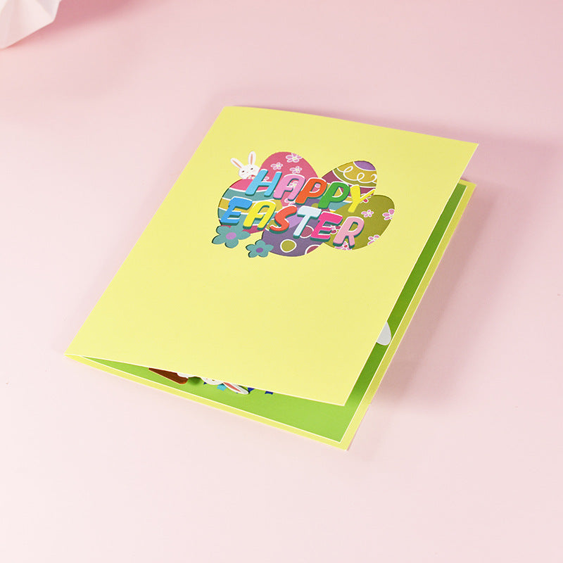 Colourful Easter Eggs Pop Up Card