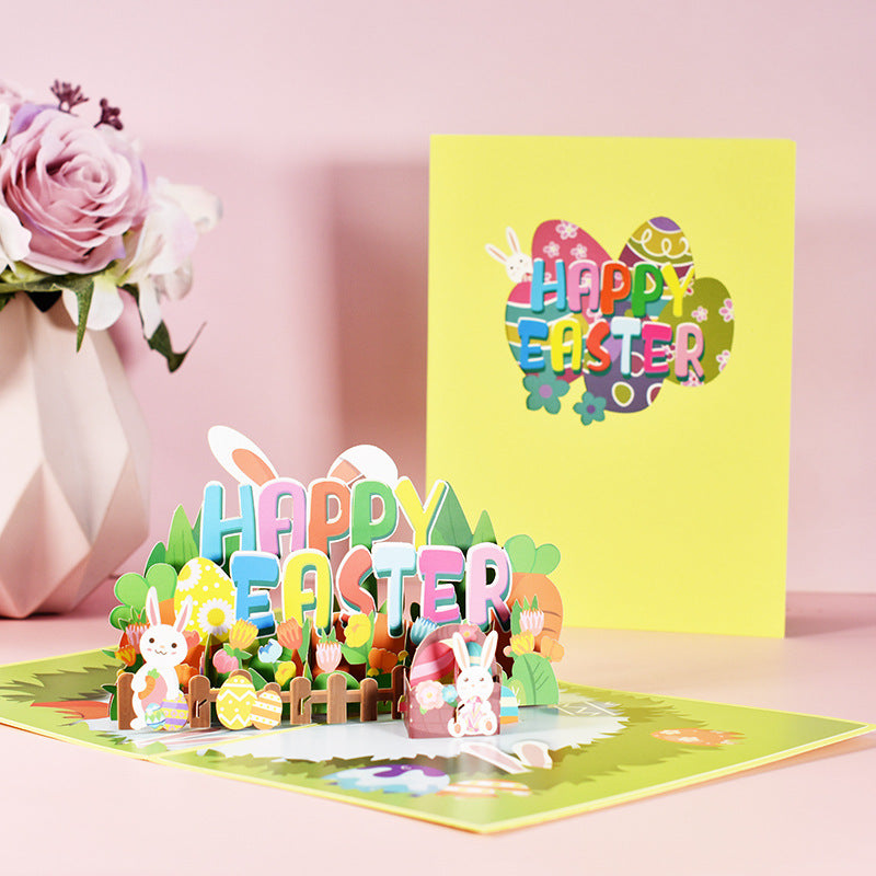 Colourful Easter Eggs Pop Up Card