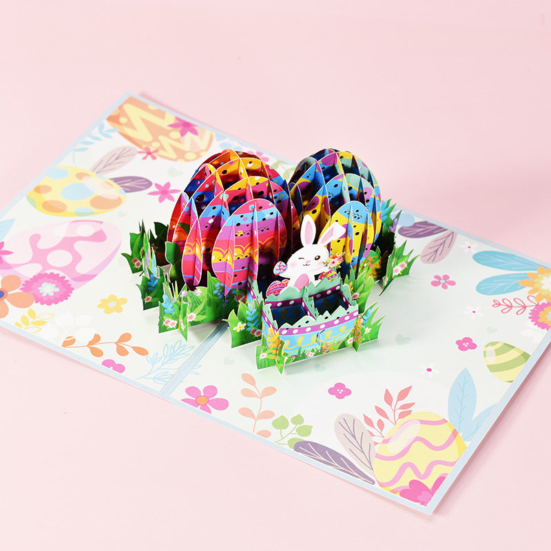 Colourful Easter Eggs Pop Up Card