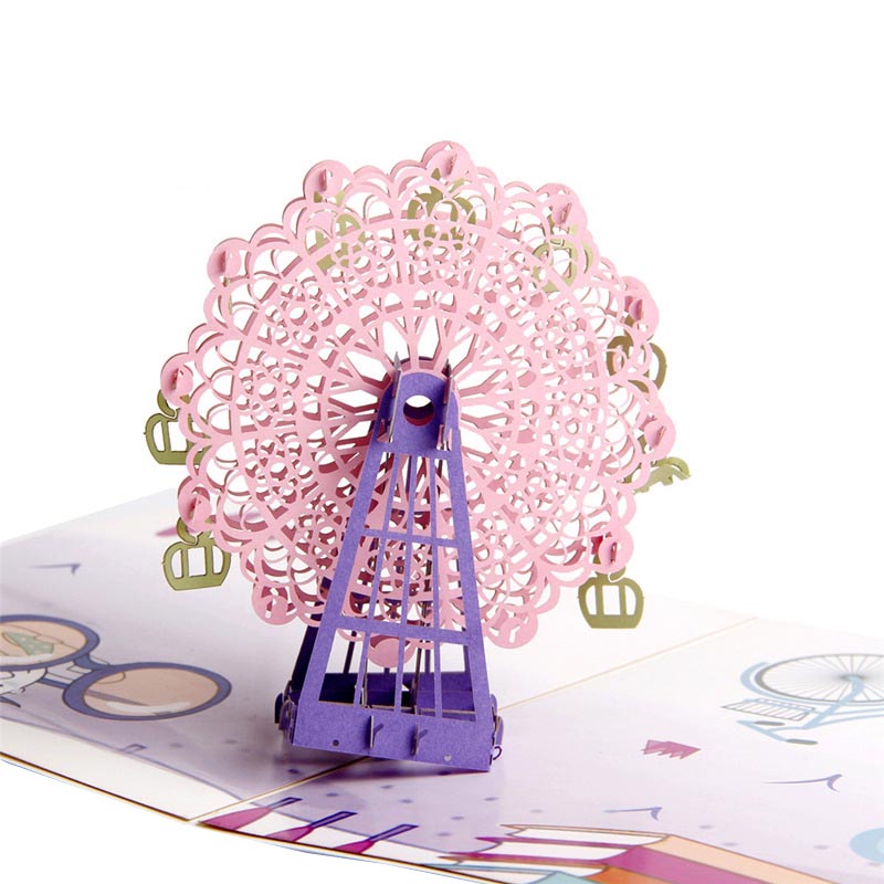 Ferris Wheel Pop Up Card - Happy