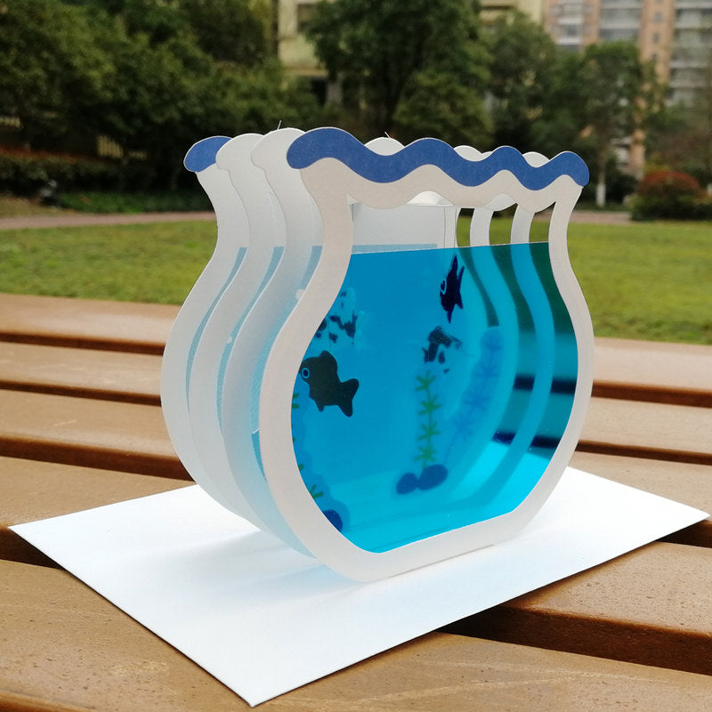 Fish Tank Pop Up Card | 3D Card | Moving | Gift | Birthday Card