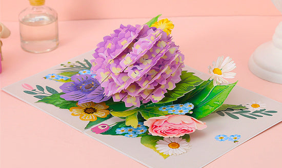 Purple Flower Pop Up Card