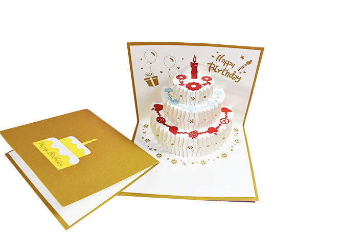 3D Pop Up Card | Birthday Card | Greeting Card | Birthday Cake | Gift | 3 Styles